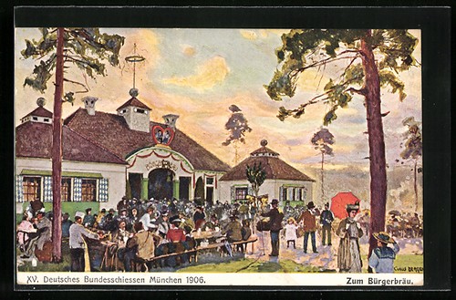 Künstler claus bergen - künstler-ak,