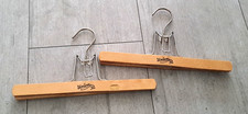 Kleiderbügel Union 3L Hosenbügel Holz 2 Stück Vintage Klemmbügel Länge ca. 32cm