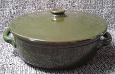 Piral, Kochtopf mit Deckel, Keramik, grün