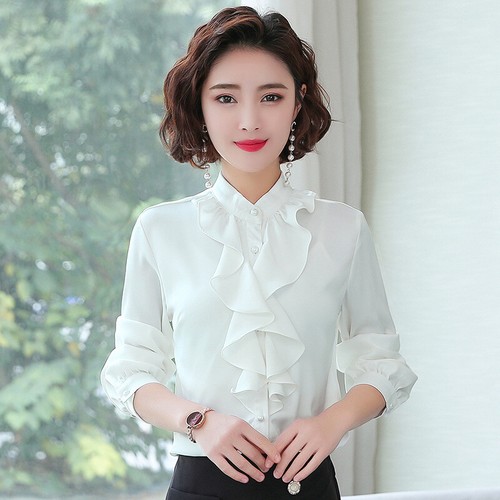Damen solid bluse formelle top - bluse,
