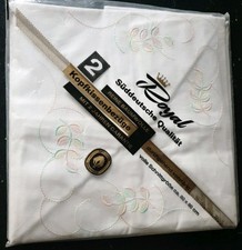 ROYAL  Kopfkissenbezüge 2 stck bestickt BW 80x80 durchgehend verstärkt