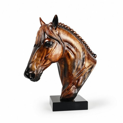 Pferdekopf statue mit sockel - mit,