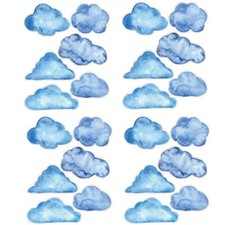 36 Aufkleber Blaue Wolken DIY