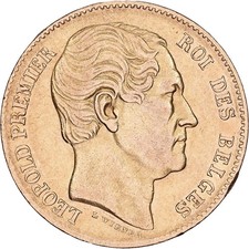 Belgien, 20 Francs, 1865