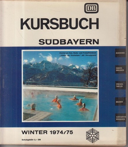 Amtliches kursbuch südbayern - amtliches, kursbuch,