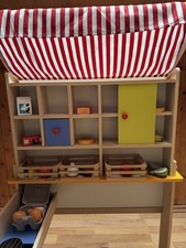 Kaufmannsladen Holz Bio Mit Viel Zubehör Und Kasse Für gesundes Spielen