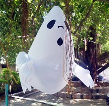 Halloween Deko Spukhaus Kürbis Geist Spinne aufblasbar groß dick