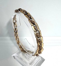 Vintage Tombak Armband 50er 60er Jahre vergoldet Handarbeit florale Gravur