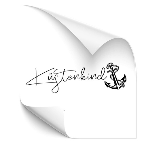 Küstenkind anker aufkleber - küstenkind,