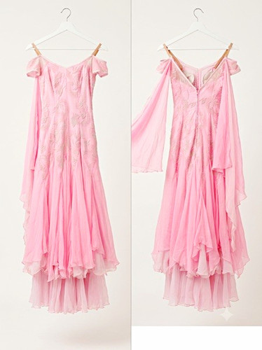 Damen abendkleid lang rosa - abendkleid, xs