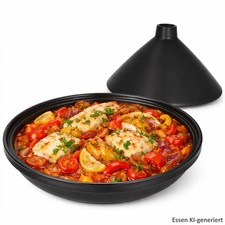 Tajine Steingut matt schwarz