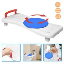 Badewannensitz Badewannenbrett Wannenbrett Sitzbrett mit Drehscheibe & Armlehnen