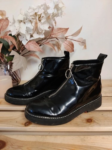 Zara woman schwarz lack - schwarz,