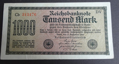 Reichsbanknote 1000 mark - reichsbanknote,