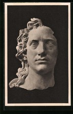 AK Goethe in Plastik, Bruchstück der Büste von Martin Gottlob Klauer 