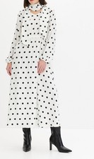 Maxikleid weiß schwarz - weiß,