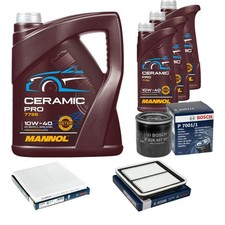BOSCH Inspektionspaket 8L MANNOL Ceramic Pro 10W-40 für Subaru Legacy IV