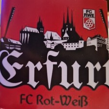 10x Rot Weiß Erfurt Aufkleber