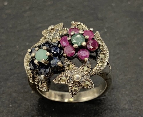 Ring smaragd saphir - smaragd,, &