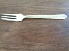 Kuchengabel   MEANDRE   150 gr massiv versilbert  15 cm Versace Rosenthal