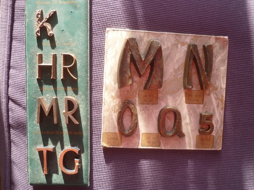 Buchstaben ziffer bronze 25 - 12,