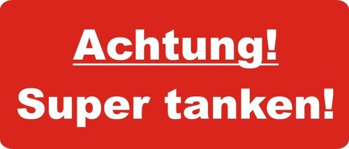 Stück aufkleber achtung - stück,