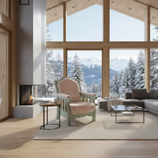 Voglauer Anno 1700 altblau Sessel Holzsessel Stuhl Sofa Ohrensessel Bauernsessel