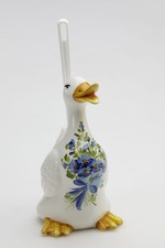 BASSANO WC-Ente Toilettenbürste Bürstengarnitur Blumendekor italienische Keramik