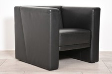 Brühl Visavis Sessel Leder schwarz, gebraucht 