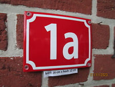 Hausnummer Emaille 1a 2a 3a 4a