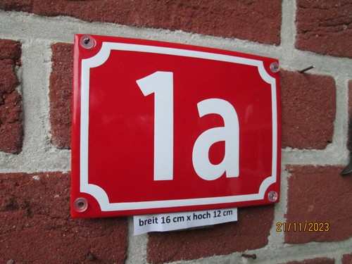 Hausnummer emaille 3a - hausnummer, 2a