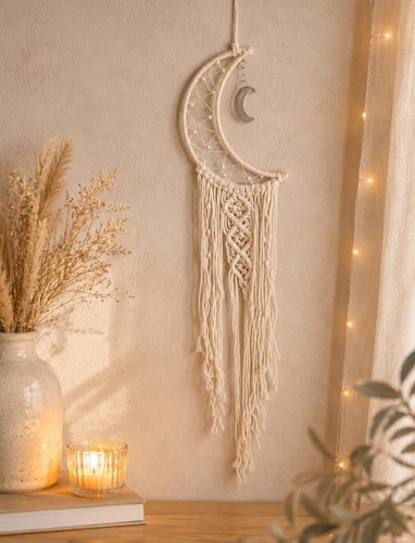 Mond makramee cremeweiss - makramee,