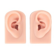 2 STÜCKE Silikon Ohrmodell Menschliches Ohrmodell Flexibles Modell Gefälschte...