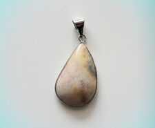 Fossile Koralle, Kettenanhänger mit schöner Politur, silberfarbene Met.Umrandung