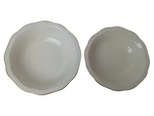 PLANKENHAMMER Servierschüssel Set Porzellan Weiß Goldrand Elegant 23/26cm