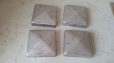 4 Pfostenkappen Abdeckkappen Zaunkappen Metall matt Kuppel für 9x9 cm Hölzer