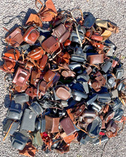 Riesig Sammlung 120 alte Fototaschen Projektor- Kamerataschen Objektivköcher rar