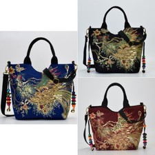 Damen Pfau Stickerei