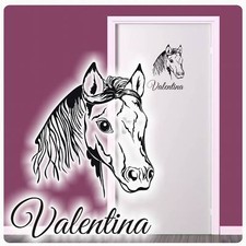 Türaufkleber Pferd Name Pony Wandtattoo Kinderzimmer Tür Aufkleber Sticker T112