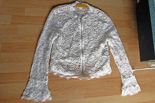 Sommerjacke aus weißer spitze - weißer,