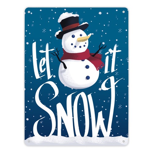Let snow metallschild in - it,