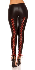 Leggings Hose Wetlook PU S/M  Influencer Sexy Wow Gogo Table Dance