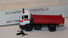 fw2160, RAR Schimmer MB Flachpritschenkipper Kipper Feuerwehr SOSE OVP 1:87 H0