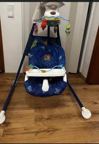 Elektrische baby schaukel blau - elektrische, baby-schaukel
