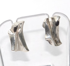 Ohrringe LAPPONIA Silber 925 1970er Jahre vintage 16,0 x 8,5mm 4,2 Gramm