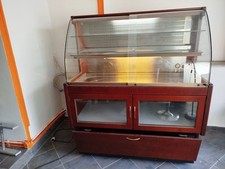 Edle Kühlvitrine mit Mahagoni Verkleidung - 3 Kühlzonen - 140 x 160 x 70 cm