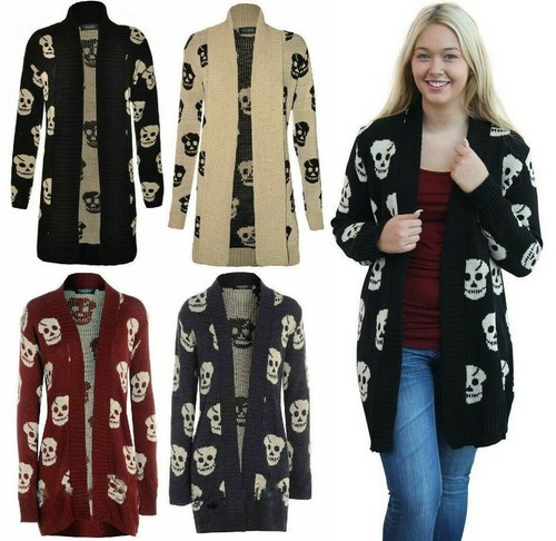 Damen totenkopf print langarm - damen,