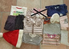 15 teiliges Paket Mädchen Kleidung Gr. 62 Weihnachten Shirts, Hosen, Strampler,