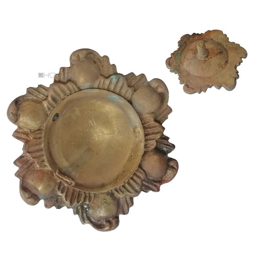 Bronze rosette antik teller - bronze,