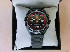 FC Barcelona Originaluhr mit Lünette, Barcelona Logo auf dem Zifferblatt,schwarz